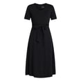 thumbnail image 2 of Time and Tru Women's Cotton Tie Front Midi Dress with Short Sleeves, Sizes XS-XXXL, 2 of 5
