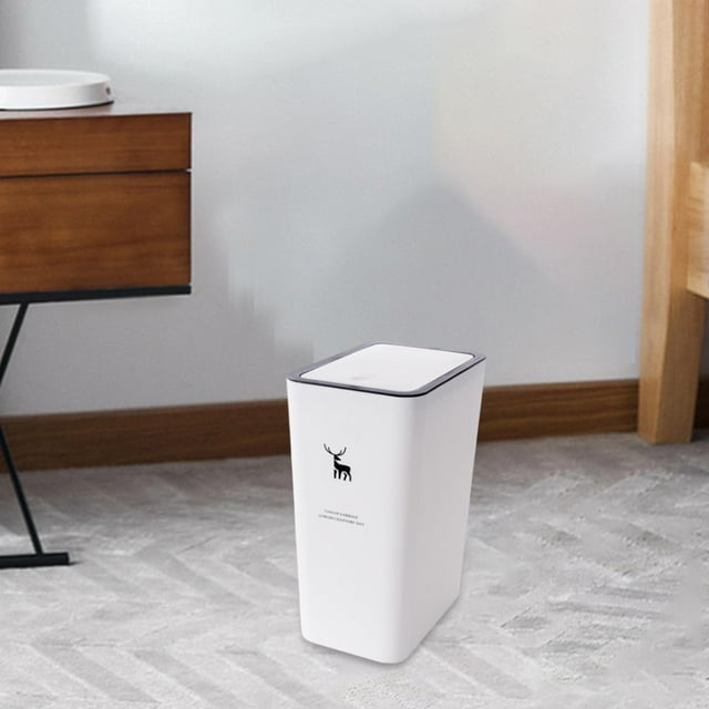 Cesto de Basura Perfecl Rectangular Gran Capacidad Blanco