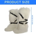 thumbnail image 3 of Fashionable Plush Leg Warmers for Ladies Grunge Rivets Thick Warm Furry Boot Covers Socks for Winter and Themed Event, 3 of 8