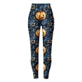 thumbnail image 6 of mgoYE Halloween Pajamas Pants Women High Waisted Yoga Pants Holiday Novelty Print Workout Tights Seamless Casual Tummy Control Leggings Women Legging Size S, 6 of 7