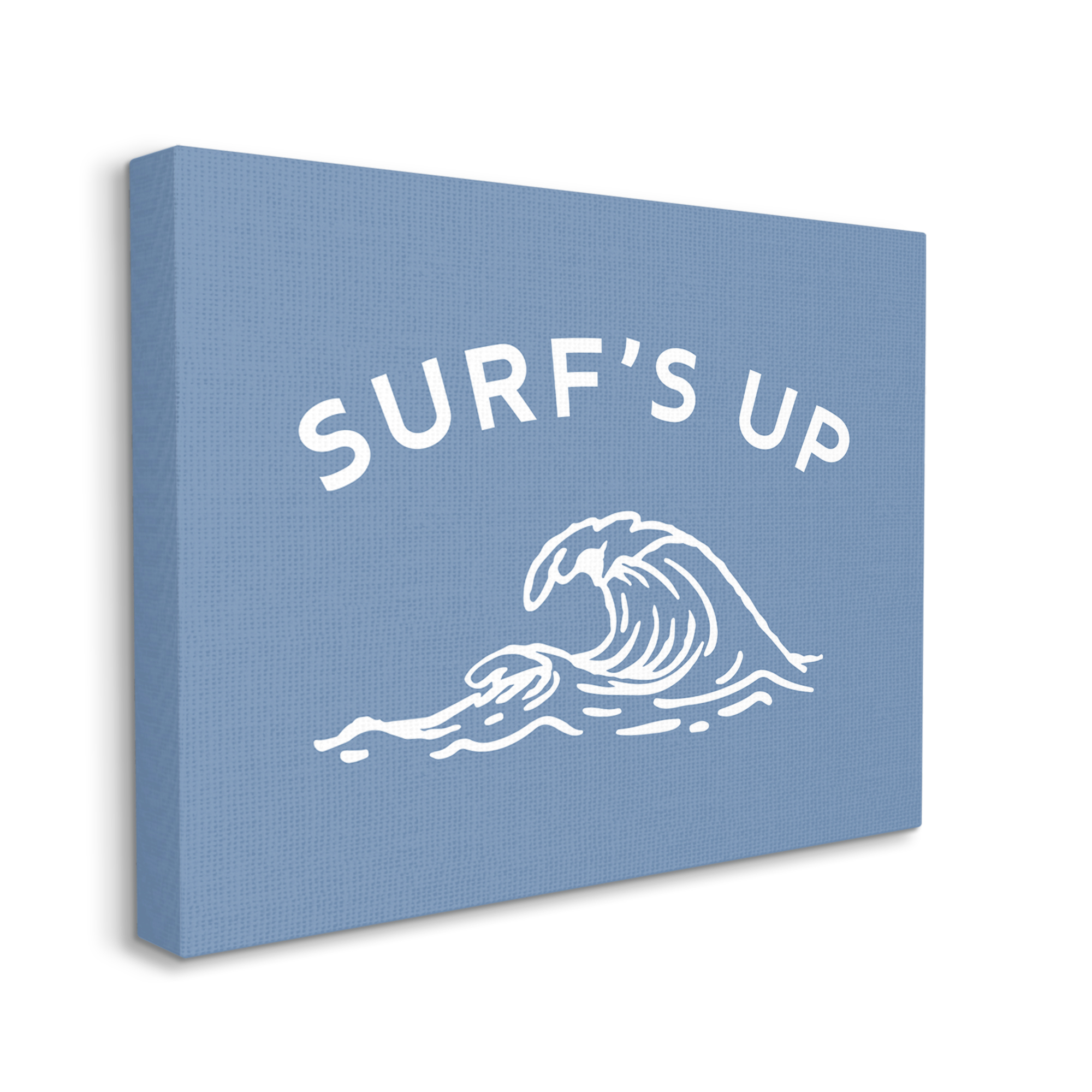 Stupell Industries Surf's Up on Blue Landscape Painting Gallery Wrapped Canvas Art Print Wall Art, 40 x 30