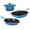 Blue, variant on BergHOFF Neo 4pc Cast Iron Cookware Set, Fry Pan, Grill Pan & Round Dutch Oven, White