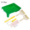 thumbnail image 4 of 13uds Pintura Rodillo Kit, Pintura Suministros Herramientas, 8 Plástico Bandeja, 4 Pintura Rodillo, Marco, Pintura Agitar Palo, 6 Química Fibra Pintura Cepillos, para Cuadro, 4 of 8