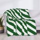 thumbnail image 4 of Manta de rayas piratas verdes y blancas para decoración de habitación, manta de franela para sofá cama de 40 x 30 pulgadas, 4 of 8