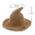thumbnail image 4 of Yesbay Halloween Witch Hat Elastic Material Sun Foldable Carnival Masquerade Cosplay Performance Wizard Hat, 4 of 7