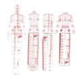 thumbnail image 1 of 4 Models Fashion Ruler Set Woman Sewing Sketching Template Drafting Sketch B, 1 of 8