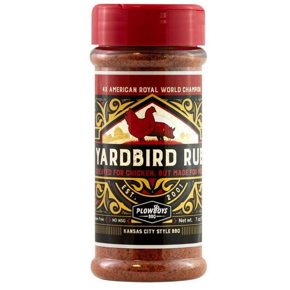 Plowboys Yardbird Seasoning Rub 7 oz. Bottle Award Winning Barbeque Spice Rub