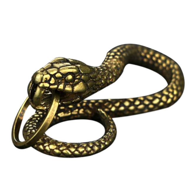 1Pc Chic Cuivre Serpent Porte-Clés Pendentif Sac DIY Pendentif Porte-Clés Pendentif (Rétro)