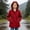 Red, variant on FSYBOA Girls Windbreaker Jackets Size 14-16T, Comfortable Full Zip Long Sleeve Waterproof Hooded Outerwear Pink
