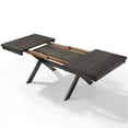 thumbnail image 4 of Crosley Furniture Hayden Wood Butterfly Leaf Trestle Dining Table in Slate, 4 of 12