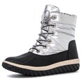 thumbnail image 3 of GLOBALWIN Women's Snow Boots Ankle Winter Boots For Women Silver 6.5M, 3 of 8
