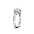 thumbnail image 3 of Forever Jewels 2.10Ct Round Cut Moissanite Women Wedding Engagement Ring 14K White Gold Plated, 3 of 4