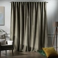 thumbnail image 2 of 3S Brother's Solid Luxury Matte Velvet Soft Curtains Set of 2 Panels Hanging Back Tap & Rod Pocket Home Décor Bedroom Kitchen Office Windows Room Darkering ( Khaki-52"x120"), 2 of 6
