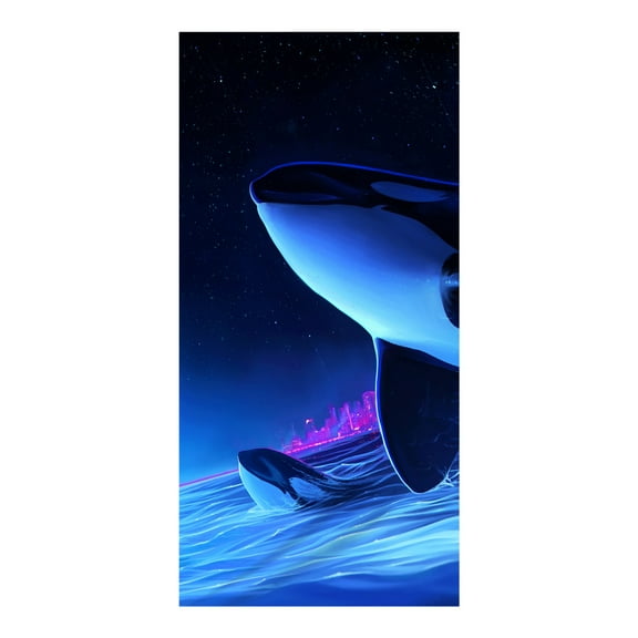 JeashCHAT Beach Towel Oversized , 30"x60" Ocean Animals Graphic Beach & Pool Towel, Microfiber Sandproof Quick Dry Beach Blanket, Suitable for Gym, Beach, Swimming Pool