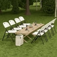 thumbnail image 6 of Nazhura Patio Steel Indoor and Outdoor Party Durable and Sturdy Folding Chair, "1 Set of 10", 6 of 8