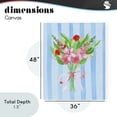 thumbnail image 3 of Bright Springy Bouquet Stripes Canvas Wall Art, design by Nina Jacobs, 3 of 8