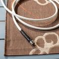 thumbnail image 5 of SAFAVIEH Courtyard Christian Floral Indoor/Outdoor Area Rug, 5'3" x 5'3" Round, Natural Brown/Terracotta, 5 of 10