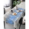 thumbnail image 2 of Blue Grey Abstract Rectangle Tablecloth, Gradient Geometric Graffiti Modern Art Waterproof & StainResistant Tablecloth, Washable Oil-proof Table Cover for Dining/Party/Wedding/Buffet 54x108 In, 2 of 9