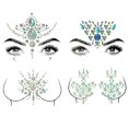 thumbnail image 2 of 2 Ensembles de Bijoux de Mode en Strass pour Tatouage Visage, 2 of 10
