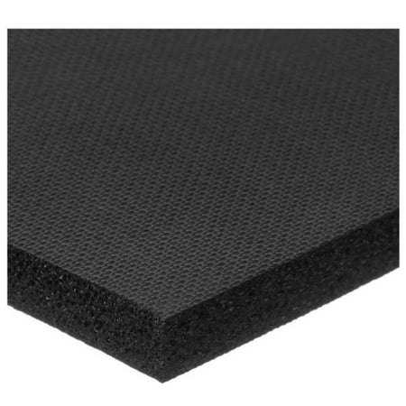 

1/8 Thick 36 Wide x 1 Ft. Black Medium Textured Weatherproof EPDM Foam Sheets with Plain Back