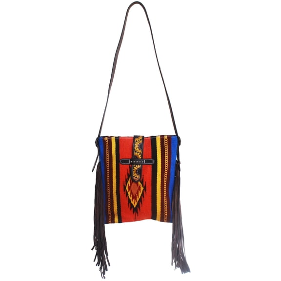 Women's Western Handwoven Wool Rodeo Cowgirl Purse Shoulder Handbag 27FK60