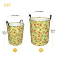 thumbnail image 5 of Daiia Floral Strawberr Round Laundry Basket with Handles Thickened Waterproof Circular hamper,Dirty Clothes Storage Basket for Bedroom,Bathroom,College Dorm-Small, 5 of 8