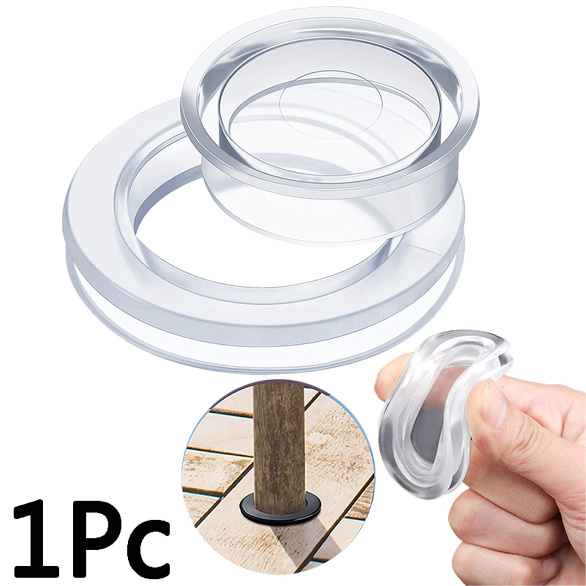 Elbourn 1Pc Silicone Patio Table Umbrella Hole Ring for 2" Standard