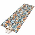 thumbnail image 2 of 2'x6' Rug Runners for Hallways Kitchen, Orange Blue Coastal Non Slip Entryway Beside Floor Carpet Runner, Summer Ocean Shell Conch Retro Washable Laundry Room Bedroom Throw Rugs Mat for Family Pet, 2 of 8