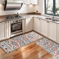 thumbnail image 3 of Kitchen Rugs Sets Of 2,Colorful Geometric Diamond Pattern Anti Fatigue Kitchen Mat Rugs Non Slip Washable,Decorative Kitchen Floor Mats for Kitchen,Sink,Laundry,17"X47", 3 of 5