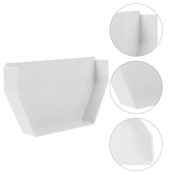 LEORX White Gutter End Cover Made from PVC for Easy Installation and Leak Free Gutter Downspout