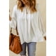 thumbnail image 2 of ABPHQTO Blusa blanca con cuello redondo y manga ondulada para mujer, 2 of 5