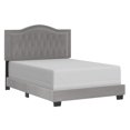 thumbnail image 1 of Modern Velvet Upholstered 54" Double Bed in Light Grey, 1 of 7