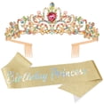 thumbnail image 1 of Conjunto de tiara y corona para cumpleañera con banda y diadema, 1 of 7