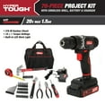 thumbnail image 4 of Hyper Tough 20-Volt Max Lithium-Ion 1.5Ah 70-Piece Cordless Drill Project Kit with Battery and Charger, 4 of 16