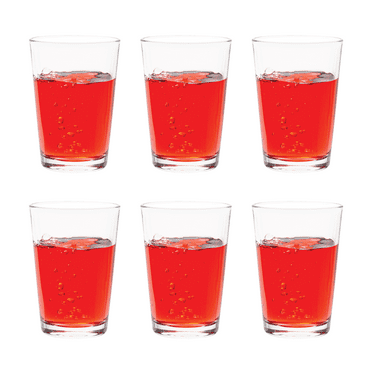 Vikko 6.4 Ounce Small Juice Glasses, Heavy Base Glassware, Cups for Drinking Orange Juice, Water, Kids Glass Drinking Glasses for Tasting, 5 oz Juice Glass, Set of 6 Clear Glass Tumblers