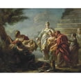 thumbnail image 3 of French School 14x12 Black Modern Framed Museum Art Print Titled - The Finding of Moses, 3 of 5