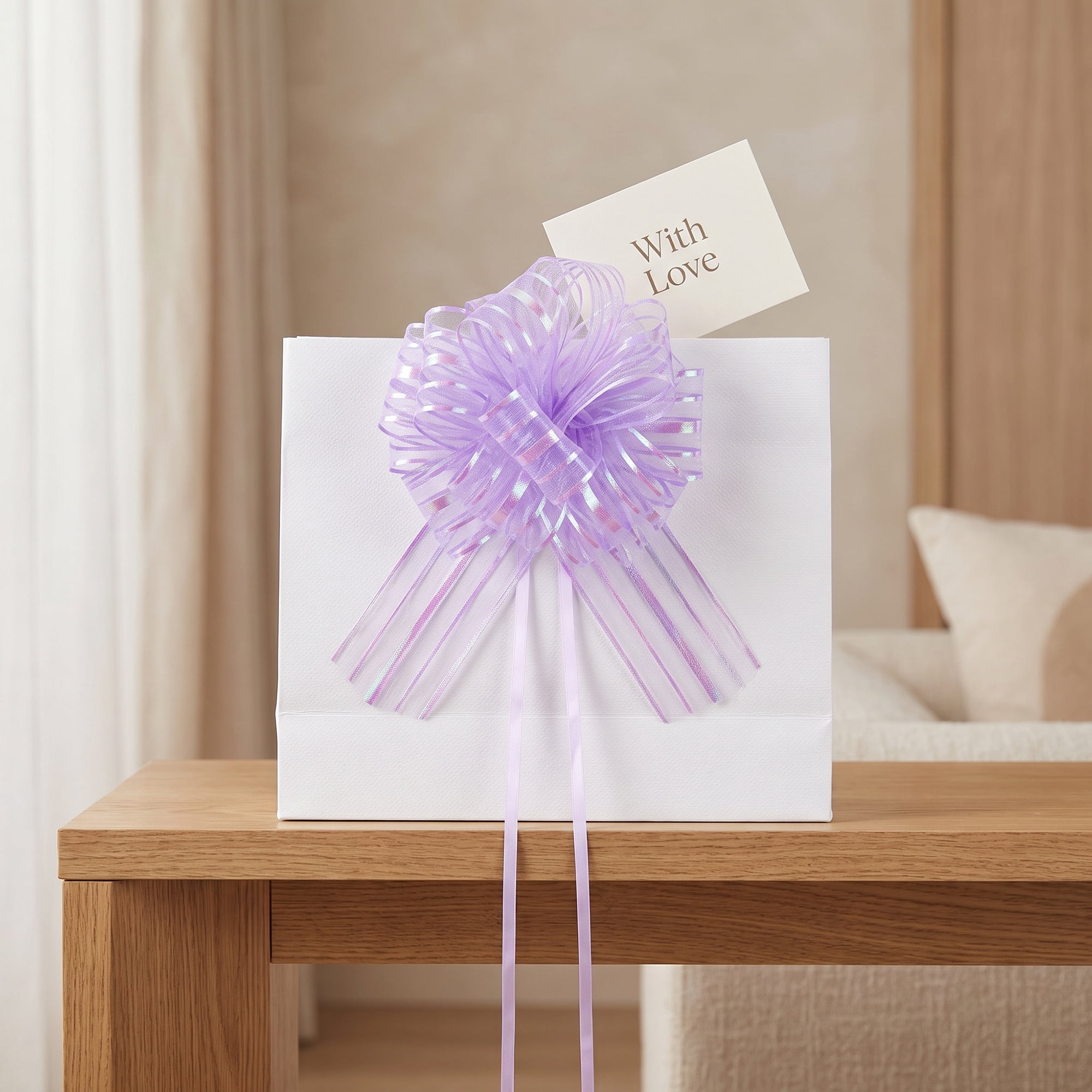 Unique Bargains Crush-Resistant Ribbon Bow for Birthday and Special Occasions Light Purple