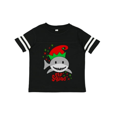 

Inktastic Cute Elf Squad Shark in Santa Hat Gift Toddler Boy or Toddler Girl T-Shirt