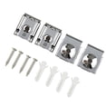 thumbnail image 4 of 4pcs Chrome Mirror Wall Hanging Fixing Kit Frameless Clips Mounting Hanger Clamp, 4 of 11
