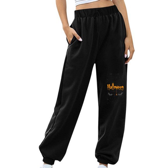 AOOCHASLIY Women Fall Pants Clearance Women's Fashion Casual Printed Padded Sweatpants