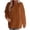 Brown, variant on XFLWAM Sweaters for Women Round Neck Long Sleeve Warm Fall Winter Pullover Casual Solid Color Fashion Soft Tops L