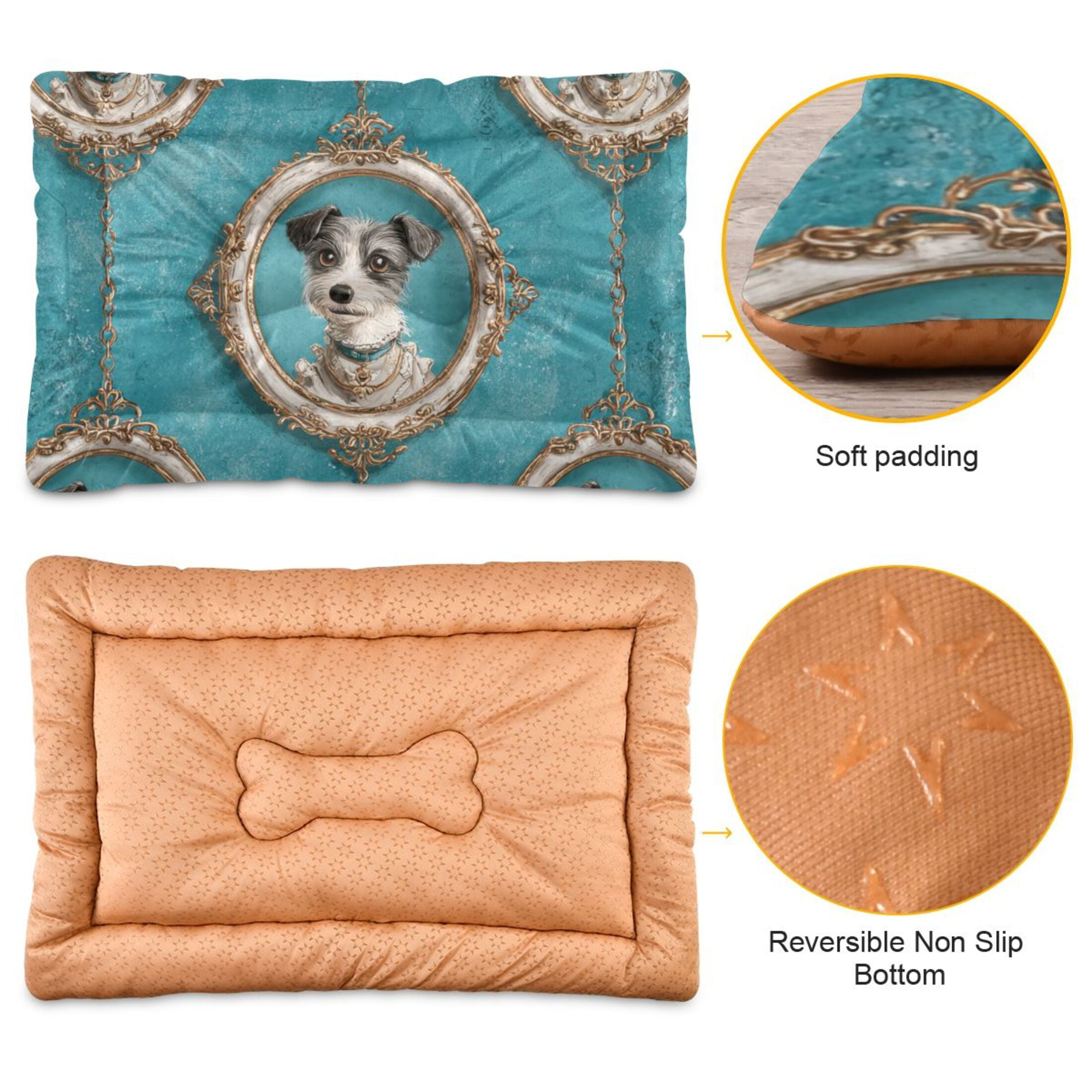 Cozy Mat Pet Bed Indoor Outdoor Warm Soft For Cat Dog Puppy(S/M) Portrait Frames and Gold Chains
