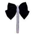 thumbnail image 2 of Señoras Arco Borla Pinza para el cabello Barrettes Estilo brillante Estilo francés Regalo Elegante horquilla para aniversario Compromiso Negro Hugo pinza para el pelo con lazo y borlas, 2 of 10