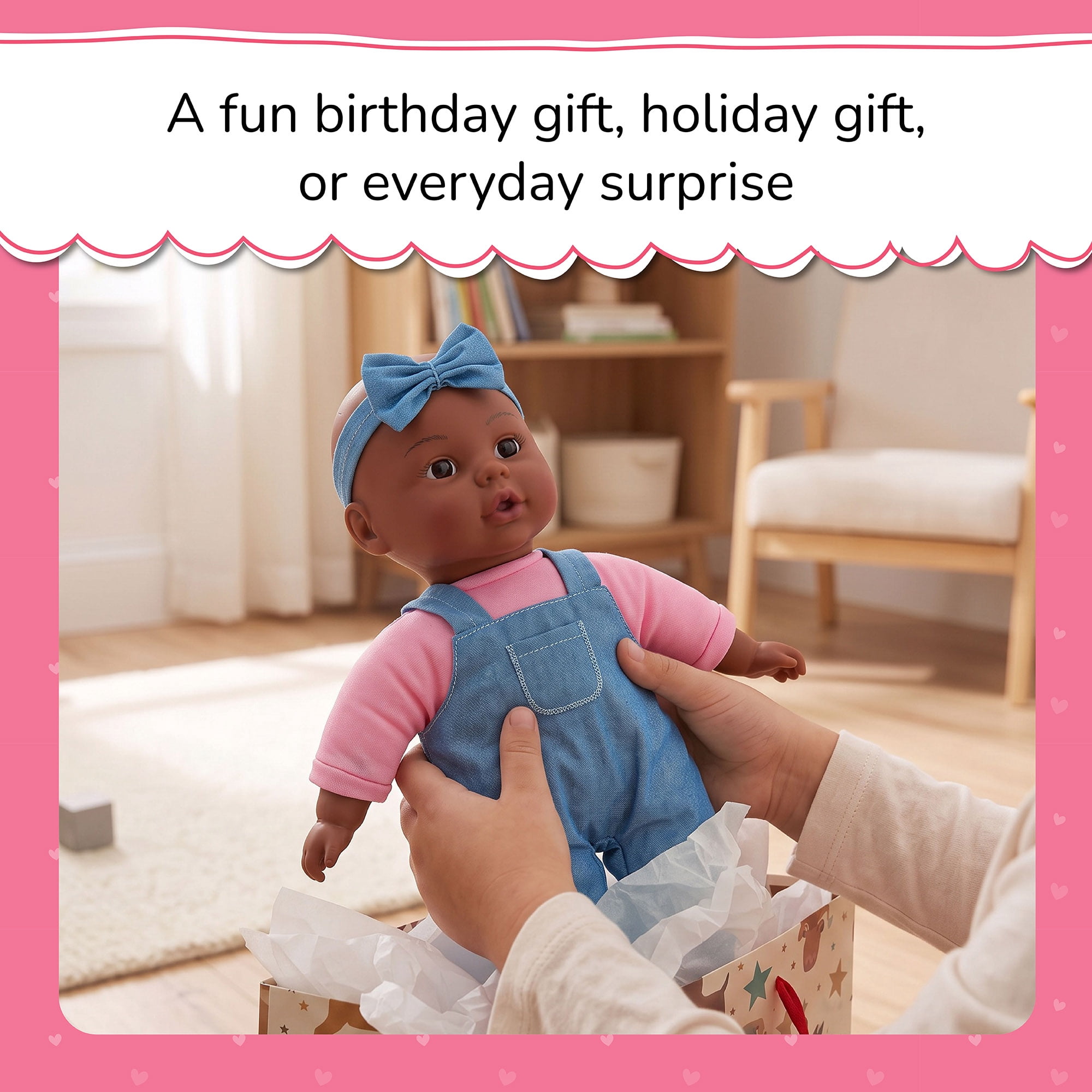 My Sweet Love 12-Inch Soft Baby Doll, Denim Outfit