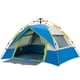 thumbnail image 1 of Tienda Pop para exteriores, tienda de campaña automática instantánea portátil resistente al agua para 2-3/3-4 personas, tienda familiar para acampar, senderismo y mochilero,Blue, 1 of 6