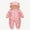 Pink, variant on Toddler Baby Boys Girls Winter Snowsuit Romper Coats Romper Outerwear Boy Ear Bear Snowsuit Jumpsuit Zipper Girl Hooded Jacket Boys&jacket Fall Jacket Coats 6-12 Months
