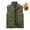 Army Green, variant on Men's Utility Vest Reversible Double-Sided Wear Fleece Lined Multi-Pocket Stand Collar Full-Zip Sleeveless Warm Outdoor Work Everyday Vest