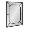 thumbnail image 1 of Kate and Laurel Ardithe Geometric Decorative Rectangle Mirror, 24 x 30, Black, Modern Rectangular Mirror with Iron Windowpane Inlay for Bathroom Vanity Use, 1 of 7