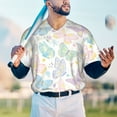 thumbnail image 5 of Lsque Colorful Butterfly Pattern Mens Polo Golf Shirts Funny Graphics Shorts Sleeve Button Shirts Baseball T-shirt-3X-Large, 5 of 7
