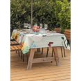 thumbnail image 2 of Outdoor Tablecloth with Umbrella Hole and Zipper, Easter Rectangle Table Cloth 60x84 Inch Waterproof Tablecloth, Spring Watercolor Bunny Eggs Tulip Wooden Grain Picnic Table Cover for Patio Camping, 2 of 7